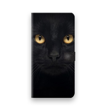 Flipové pouzdro pro Huawei Y6 II Compact - Černá kočka