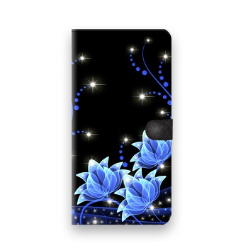 Knížkový obal pro mobil Huawei Y6 II Compact - Modré květiny