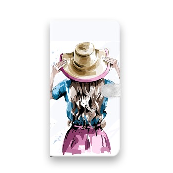 Knížkový obal na mobil Huawei Y6 II Compact - Dívka v klobouku