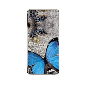 Kryt na Nokia X20 - Modrý motýl s drahokamy