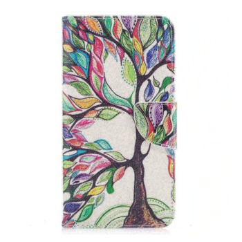 Knížkový obal na mobil iPhone 8 - Barevný strom