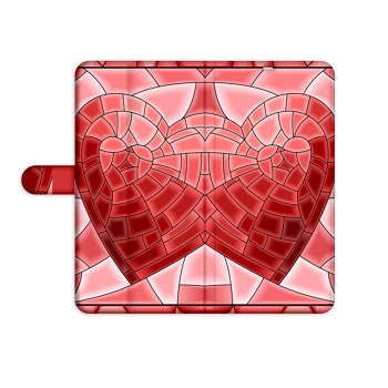 Flipové pouzdro pro mobil iPhone 8 - Vitráž srdce