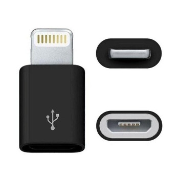 Redukce z lightning (iPhone) na Micro USB - Černé