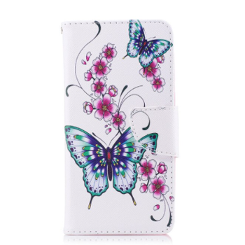 Knížkové pouzdro pro mobil Samsung Galaxy J7 (2017) - Motýl s květy