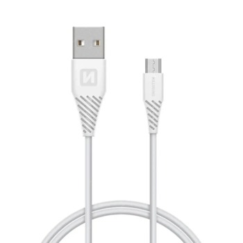 Swissten nabíjecí kabel USB Micro - 1.5M, Bílý