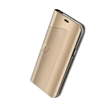 Zrcadlové flipové pouzdro pro Samsung Galaxy A03S - Zlaté