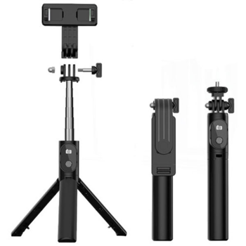 Luxusní Selfie tyč P20S s dálkovým ovládáním a stojánkem - Černá