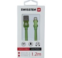 Swissten nabíjecí kabel lightning pro iPhone - 1,2M, Zelený